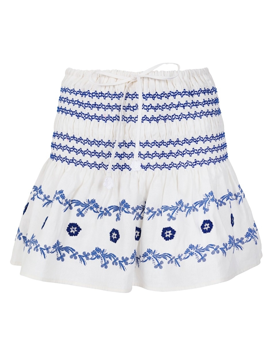 Falda Mini de Lino a la (si aplica) Cadera 3