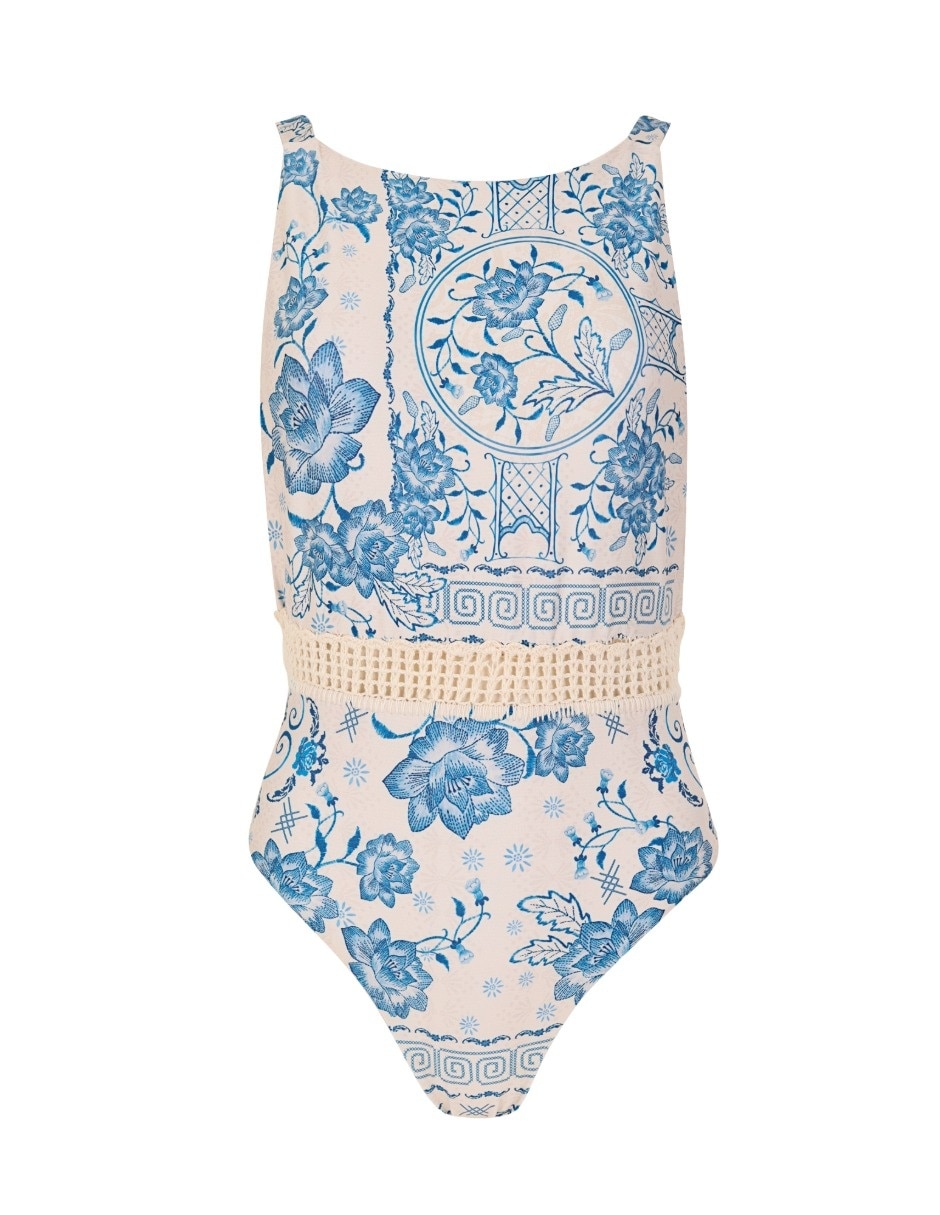 Traje de baño completo  Agua Bendita estampado floral para mujer
