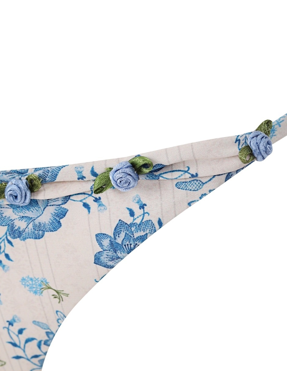 Bikini agua bendita estampado floral a la cadera para mujer