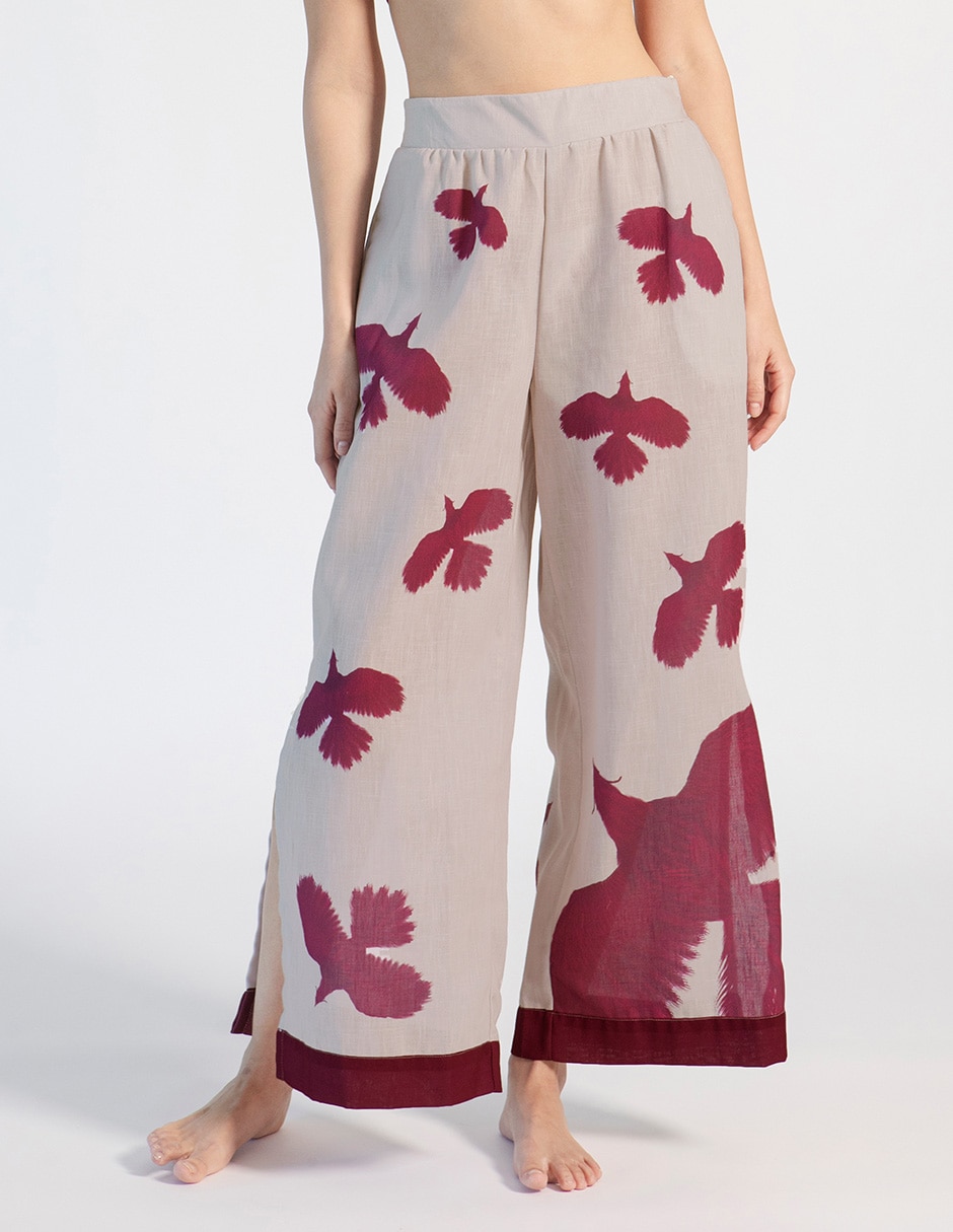 Pantalón relaxed quetzal acampanado para mujer Pantalón relaxed quetzal acampanado para mujer