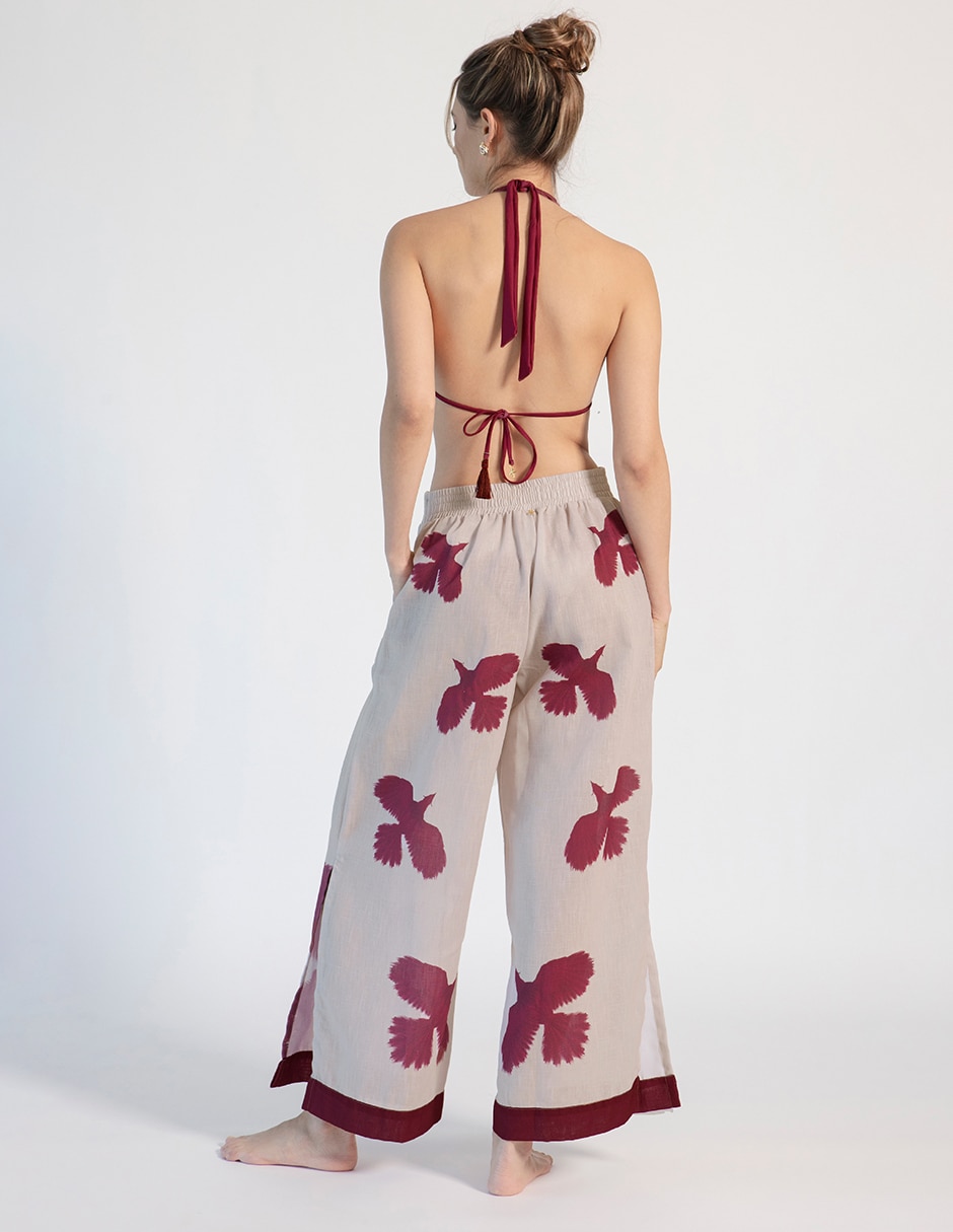 Pantalón relaxed quetzal acampanado para mujer 2