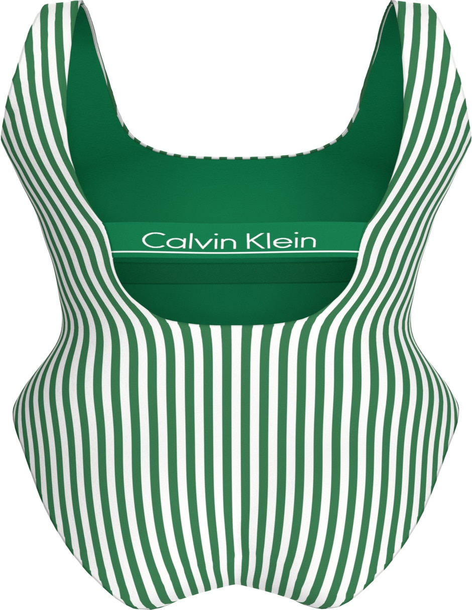Traje de baño ck estampado a rayas para mujer