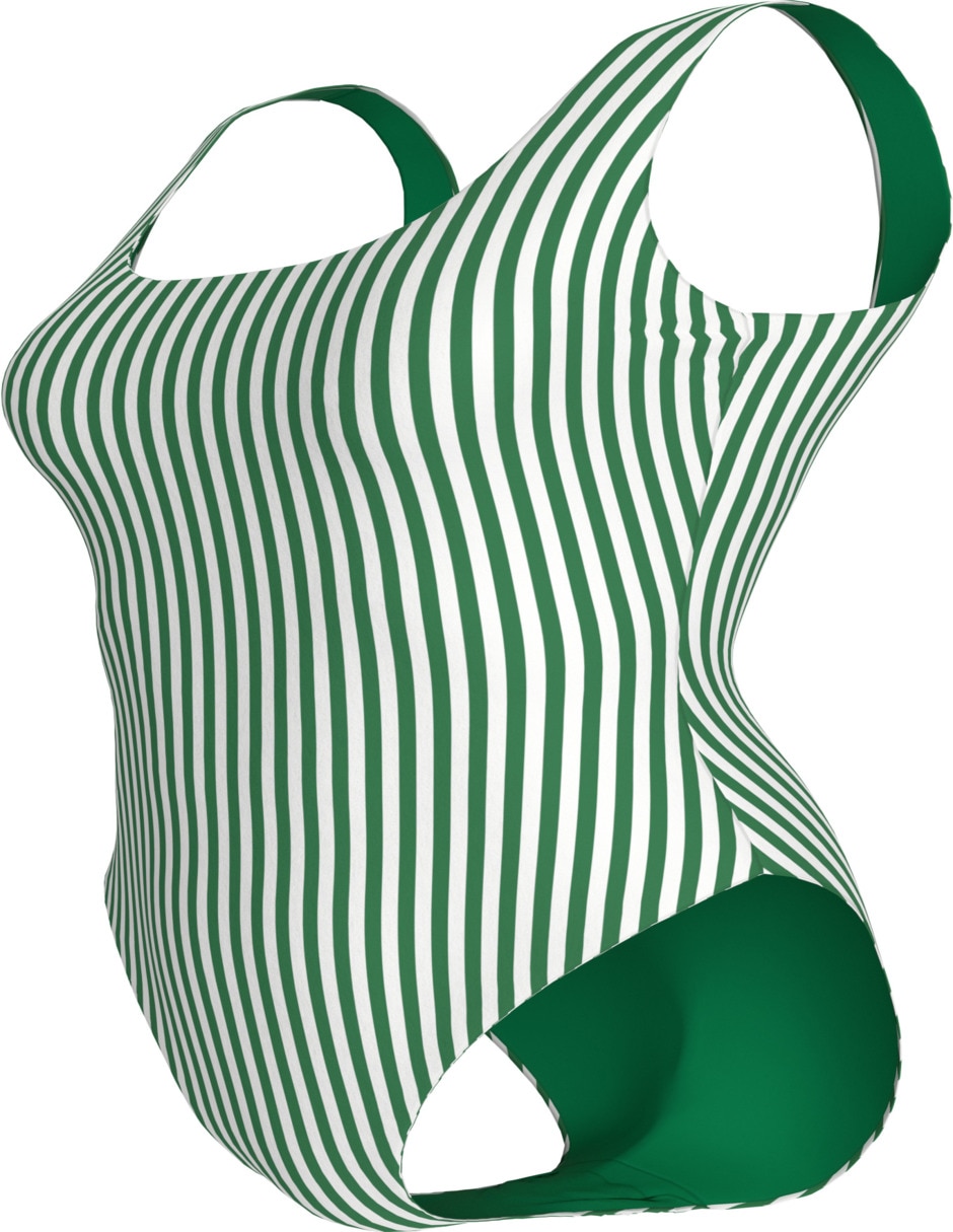 Traje de baño ck estampado a rayas para mujer