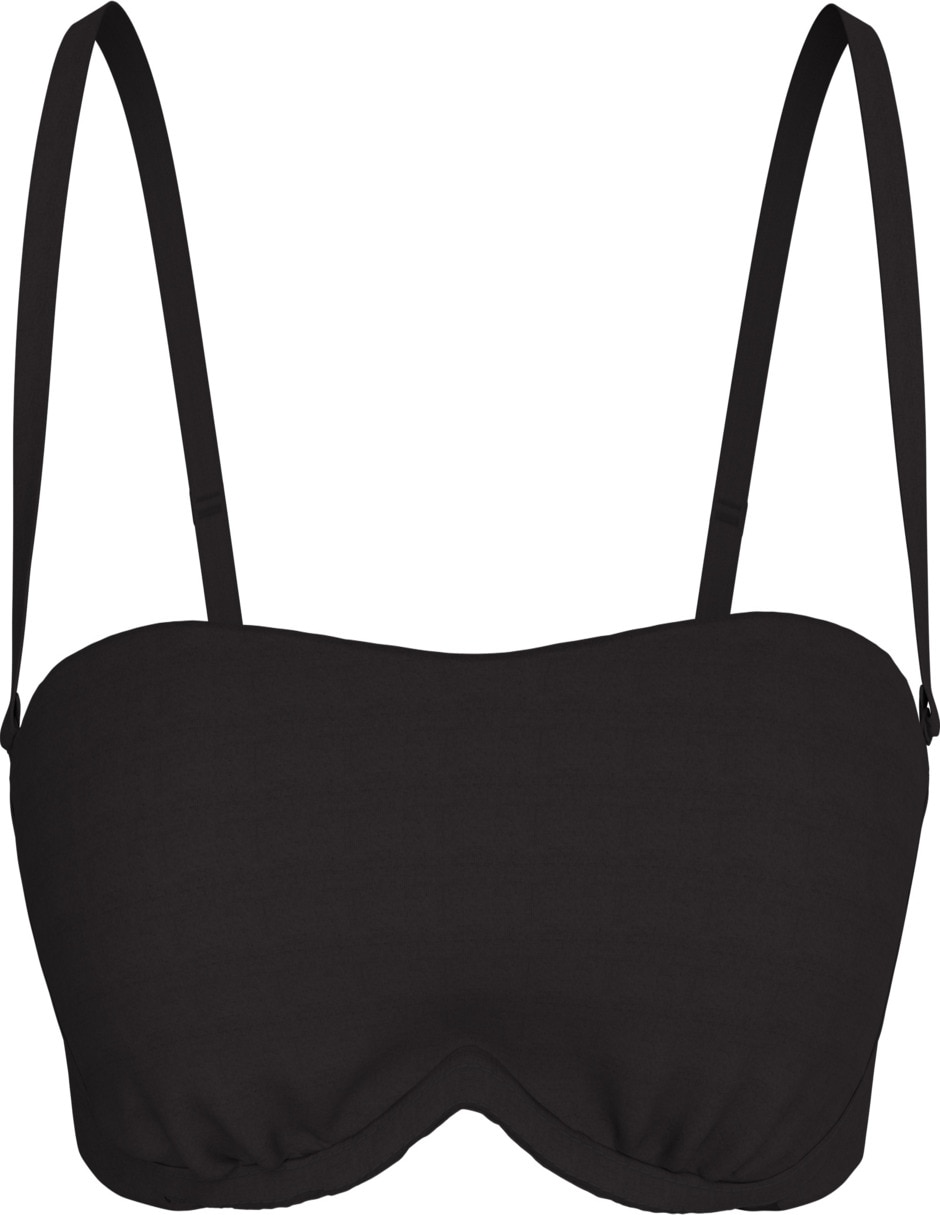 Top bikini estampado texto con copa preformadas para mujer Top bikini estampado texto con copa preformadas para mujer