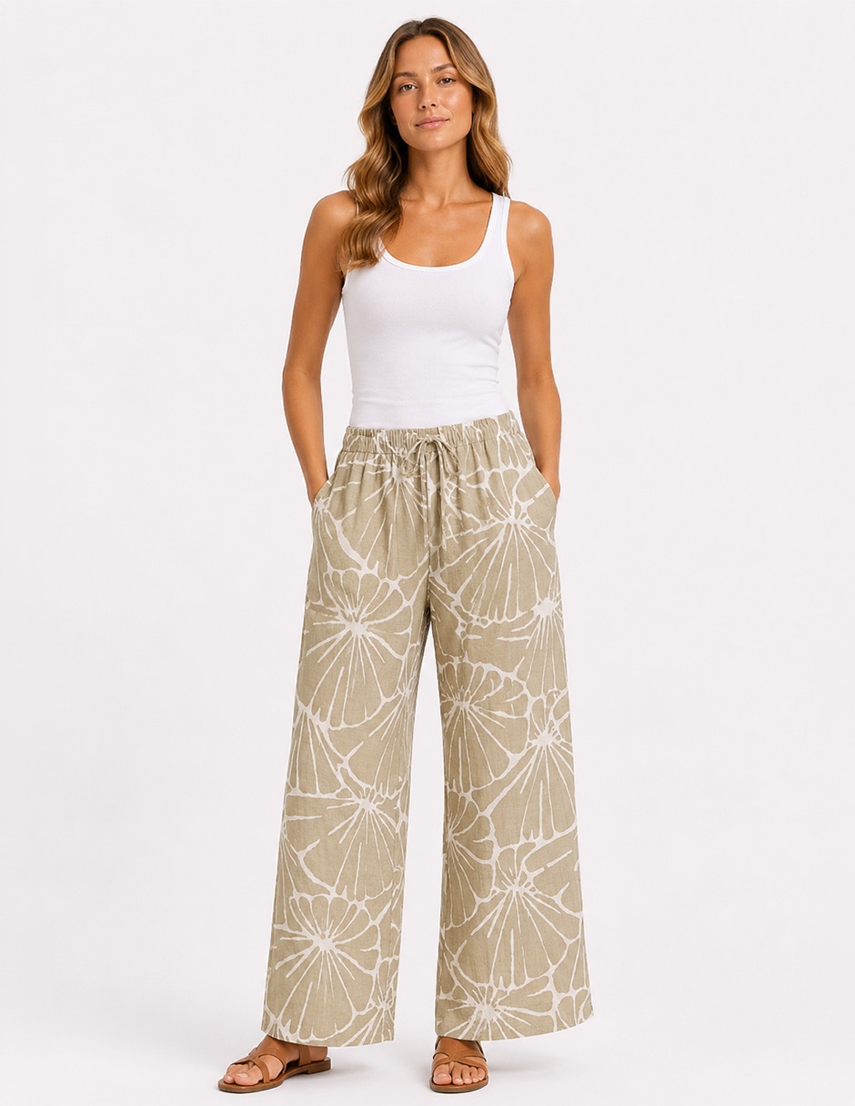 Pantalón relaxed salty weekend amplio para mujer