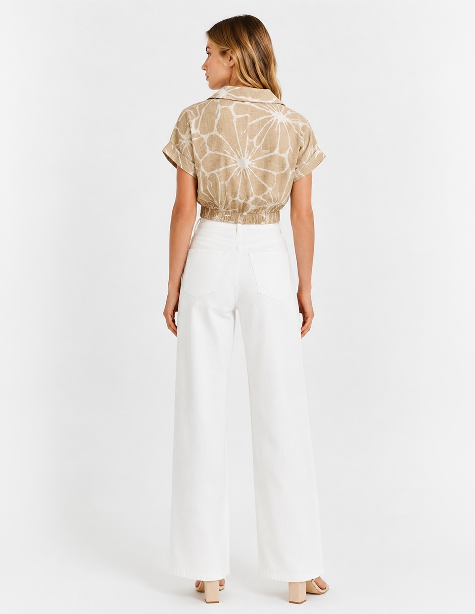 Blusa de playa manga corta para mujer 2