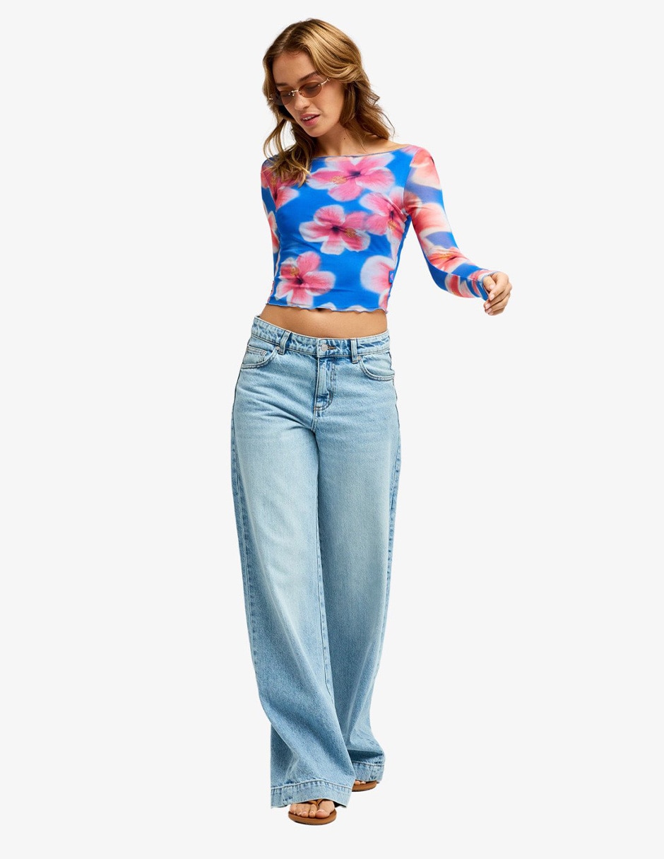 Wetshirt estampado gráfico para mujer 2