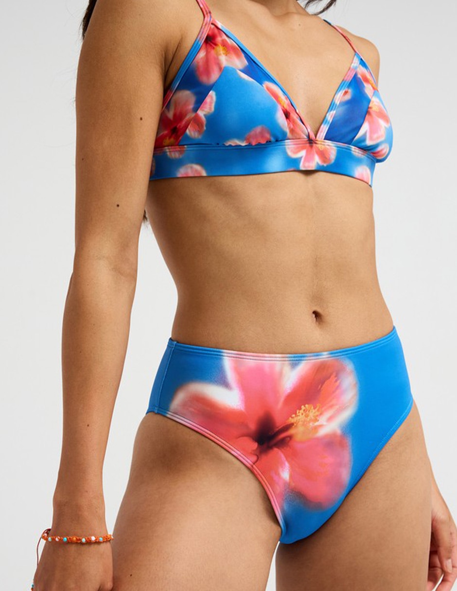Bikini Roxy estampado floral a la cintura para mujer
