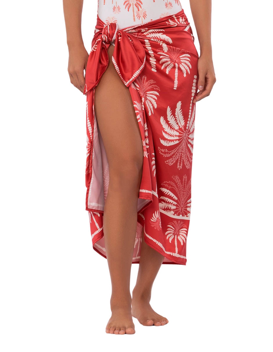 Pareo con estampado floral