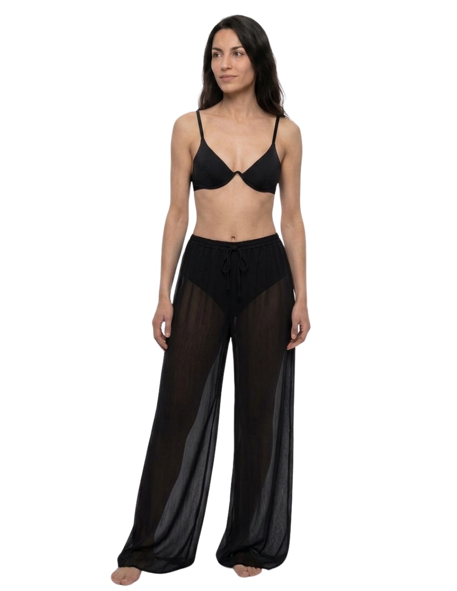 Salida de playa pantalón con agujeta para mujer