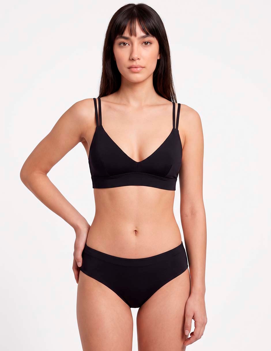 Top bikini con copa removible para mujer