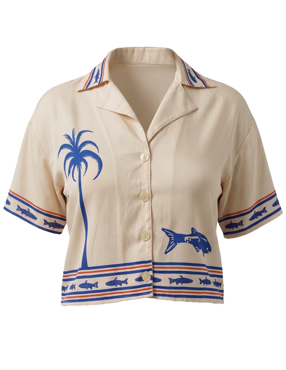 Salida de playa con botones para mujer 3