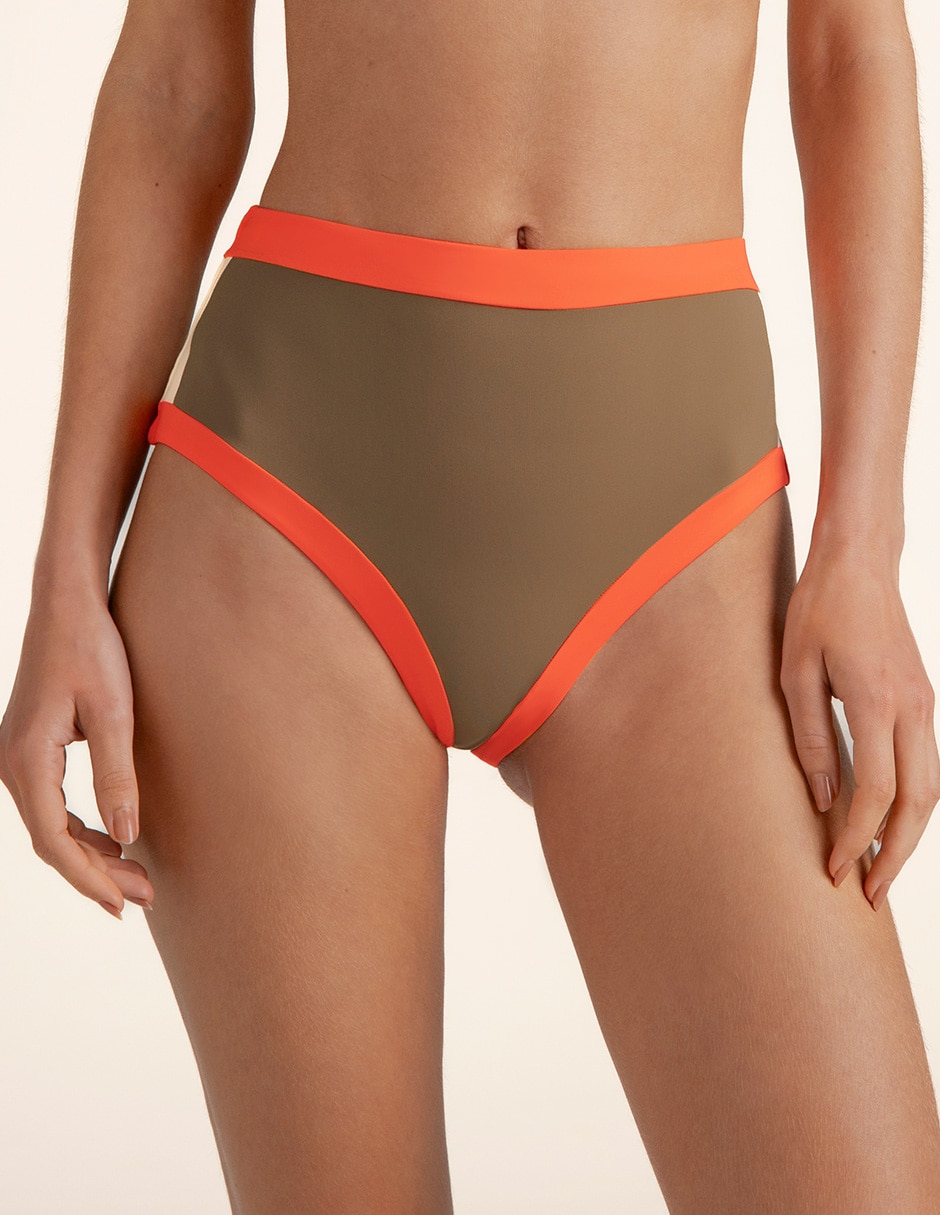 Panty bikini (si aplica) estampado Liso a la (si aplica) Cintura alta para mujer 3