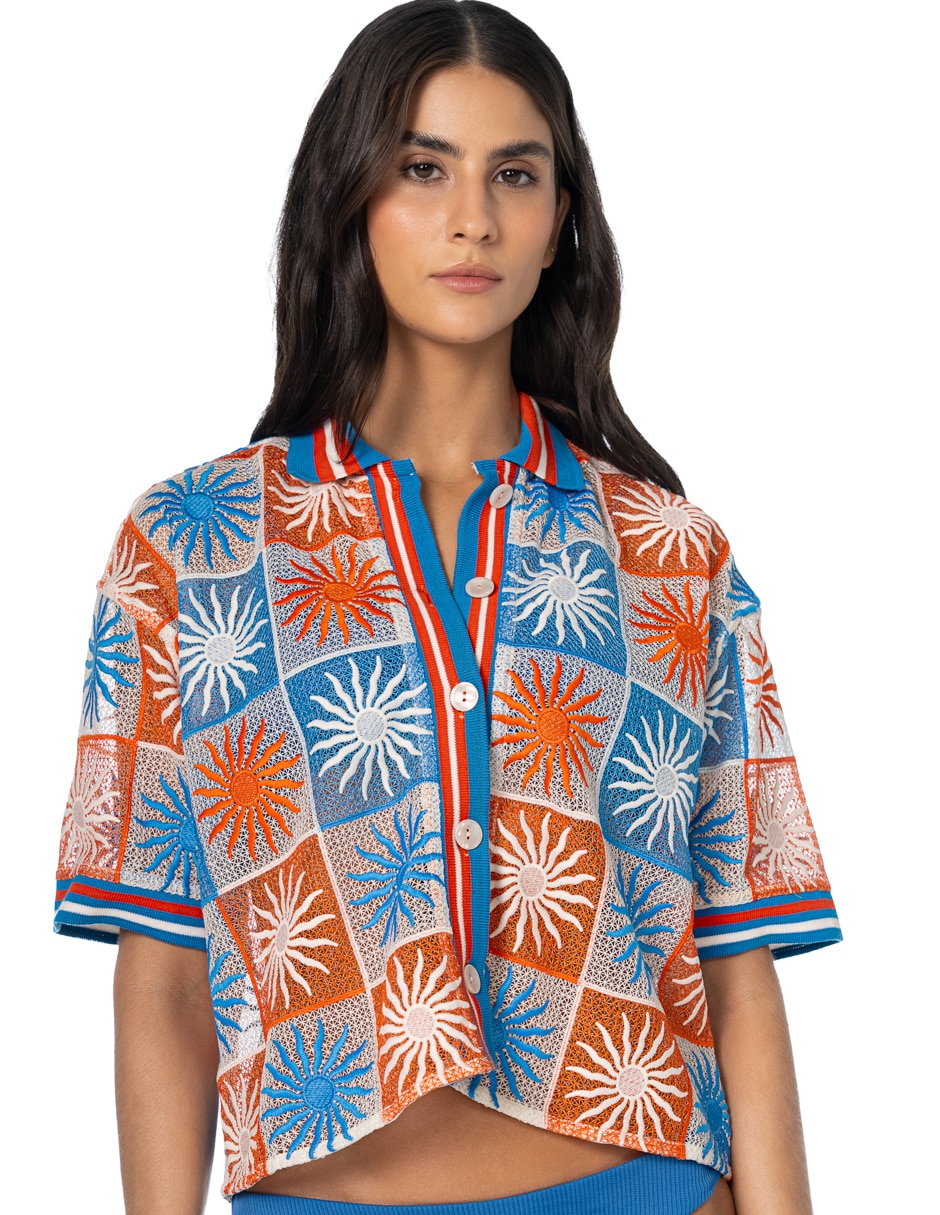 Salida de playa con botones para mujer Salida de playa con botones para mujer