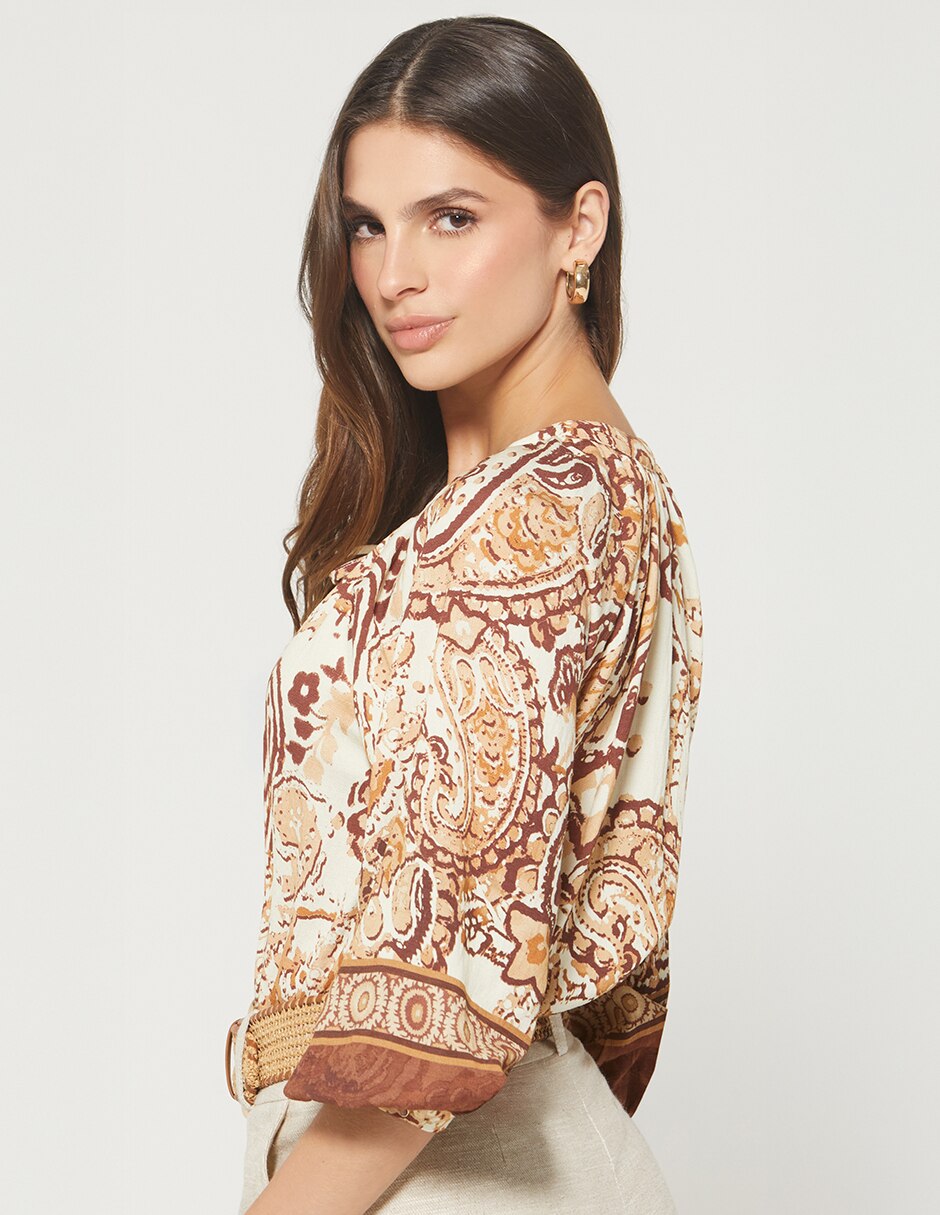 Blusa Egipto Travel manga 3/4 para mujer 4