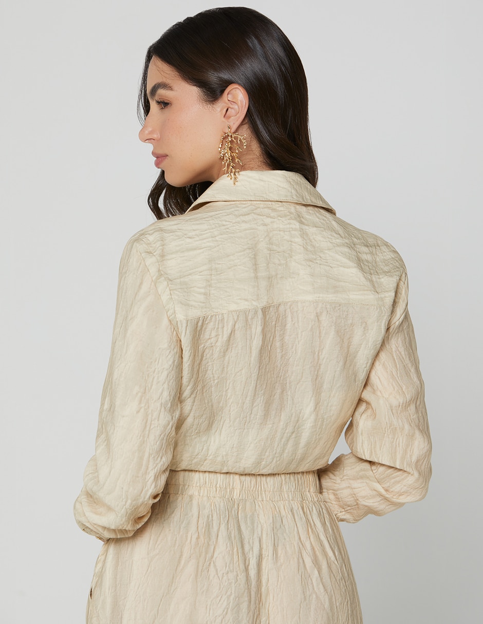 Blusa camisera Sanibel Travel manga Larga para mujer 4