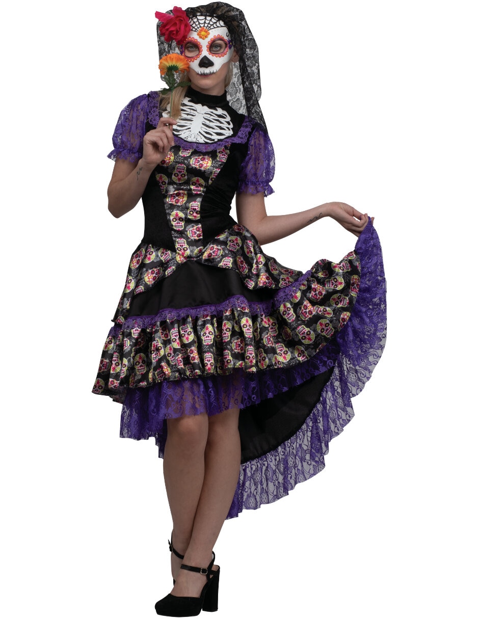 Disfraz Rev Calavera de Catrinas para mujer